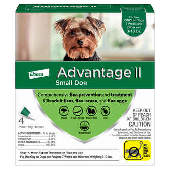 Advantage II 4pk Dog 3-10 lbs product detail number 1.0