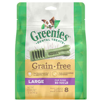 Greenies Grain Free Dental Treats for Dogs 12 oz Large 8 Treats product detail number 1.0