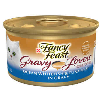 Fancy Feast Gravy Lovers Ocean Whitefish & Tuna Feast Wet Cat Food 3 oz. Cans - Case of 24 product detail number 1.0