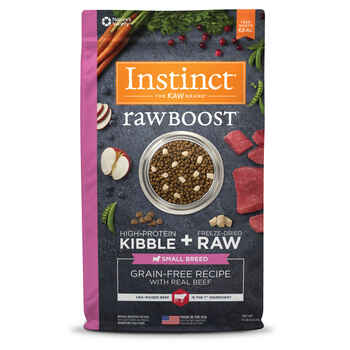 Instinct Raw Boost Small Breed Grain-Free Real Beef Recipe High Protein Freeze-Dried Raw Dry Dog Food - 10 lb Bag product detail number 1.0