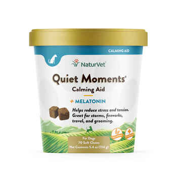 NaturVet Quiet Moments Calming Aid Plus Melatonin Soft Chews 70 ct product detail number 1.0