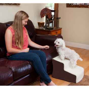 Pet Gear Easy Step II Deluxe Soft Step Dog & Cat Stairs with 2 Steps - Oatmeal/Chocolate  product detail number 1.0