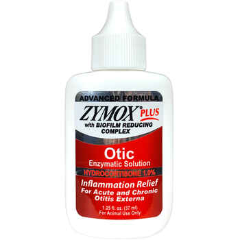Zymox Plus Advanced Formula Otic Enzymatic Solution with Hydrocortisone 1.25 oz product detail number 1.0