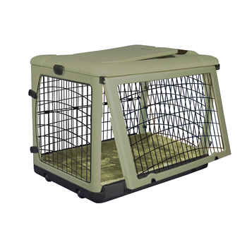 Sage Super Dog Crate with Cozy Bed Large 42"