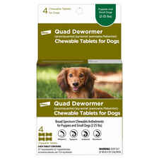 Elanco Quad Dewormer Chewable Tablets for Dogs Puppies and Small Dogs 4 ct-product-tile
