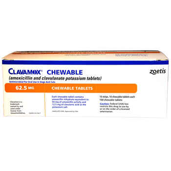 Clavamox 62.5 mg (sold per tablet) product detail number 1.0