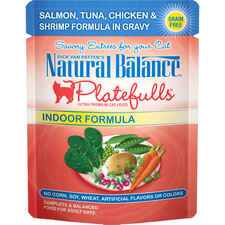 Natural Balance® Original Ultra™ Platefulls® Indoor Salmon, Tuna, Chicken & Shrimp Recipe in Gravy Wet Cat Food-product-tile