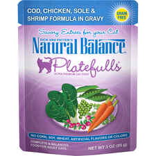 Natural Balance® Original Ultra™ Platefulls® Cod, Chicken, Sole & Shrimp Recipe in Gravy Wet Cat Food-product-tile