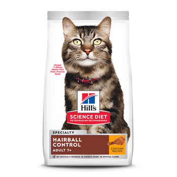 Hill's Science Diet Adult 7+ Hairball Control Chicken Recipe Dry Cat Food - 3.5 lb Bag product detail number 1.0
