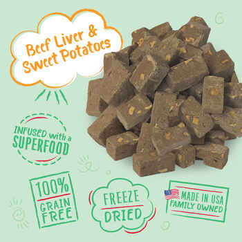 Charlee Bear Meaty Bites Beef Liver & Sweet Potatoes Grain-Free Freeze-Dried Dog Treats