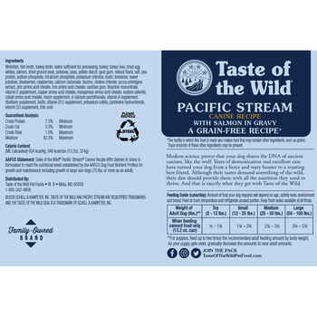 Taste of the Wild Pacific Stream Canine Recipe Salmon Wet Dog Food - 13.2 oz Cans - Case of 12
