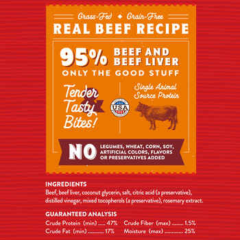 Stella & Chewy's Just Jerky Bites Real Beef Recipe Grain-Free Dog Treats