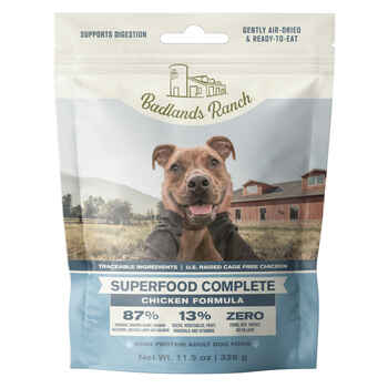 Badlands Ranch Superfood Complete Chicken Formula Air Dried Dog Food 11.5 oz Bag product detail number 1.0
