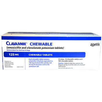 Clavamox 125 mg (sold per tablet) product detail number 1.0