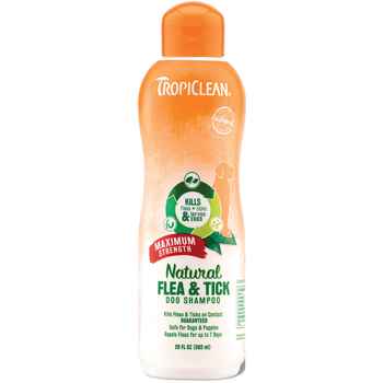 TropiClean Natural Flea & Tick Maximum Strength Shampoo 20 oz product detail number 1.0
