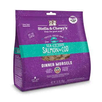 Stella & Chewy's Sea-licious Salmon & Cod Dinner Morsels Freeze-Dried Raw Cat Food 3.5 oz Cans - Case of 24 product detail number 1.0