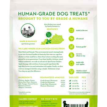 SPOT FARMS® All Natural Human Grade Dog Treats, Chicken Apple Sausage 12.5 Ounce