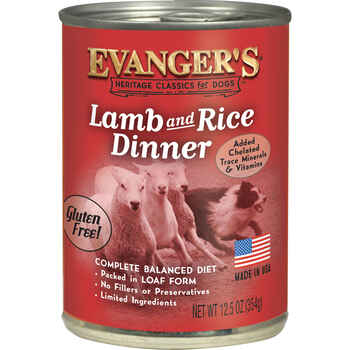 Evangers Classic Lamb and Rice Dinner Canned Dog Food 12.5-oz, case of 12 product detail number 1.0