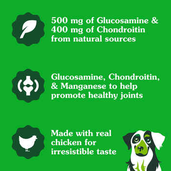 GREENIES Hip & Joint Chicken Flavored Soft Chew Supplements For Dogs - 30 ct