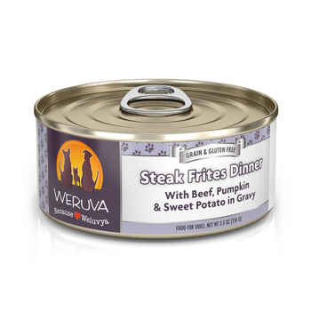 Weruva Steak Frites with Beef, Pumpkin & Sweet Potato in Gravy for Dogs 24 5.5-oz Cans product detail number 1.0