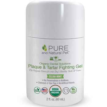 Pure and Natural Pet Organic Dental Solutions Plaque & Tartar Control Gel Clean Mint 2 oz product detail number 1.0