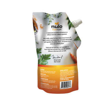 Nulo FreeStyle Chicken Bone Broth Dog and Cat Food Topper 20 oz Pouch Case of 6