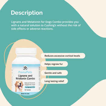 Prana Pets Lignans with Melatonin for Dogs with Cushing's Disease Dogs up to 25 lbs