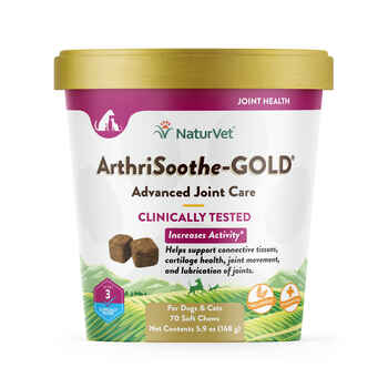 NaturVet ArthriSoothe-Gold Level 3 Advanced Joint Care Supplement for Dogs and Cats Soft Chews 70 ct product detail number 1.0