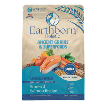 Earthborn Holistic Ancient Grains & Superfoods Unrefined Smoked Salmon Recipe Dry Dog Food 4 lb Bag product detail number 1.0