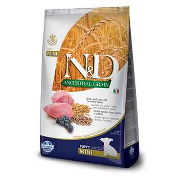 Farmina N&D Ancestral Grain Puppy Mini Lamb & Blueberry Dry Dog Food 5.5 lb Bag product detail number 1.0