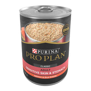 Purina Pro Plan Adult Sensitive Skin & Stomach Salmon & Rice Entree Wet Dog Food 13 oz Cans (Case of 12) product detail number 1.0