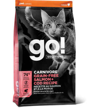 Petcurean GO! Solutions Carnivore Grain Free Salmon & Cod Recipe Dry Cat Food 3 lb product detail number 1.0