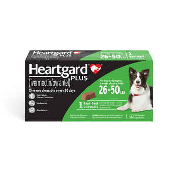 Heartgard Plus Chewables 1pk Green 26-50lbs product detail number 1.0
