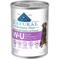 BLUE Natural Veterinary Diet W+U Weight Management + Urinary Care Canned Dog Food 12.5 oz - Case of 12-product-tile