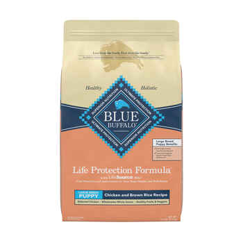 Blue Buffalo Large Breed Puppy Chicken & Brown Recipe Rice Dry Dog Food 15 lb Bag product detail number 1.0