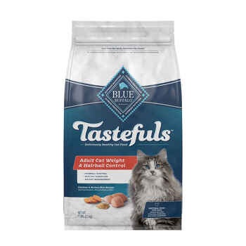 Blue Buffalo BLUE Tastefuls Adult Weight & Hairball Control Chicken and Brown Rice Recipe Dry Cat Food 7 lb Bag product detail number 1.0