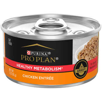 Purina Pro Plan Adult Healthy Metabolism Chicken Entree in Gravy Wet Cat Food 3 oz Cans (Case of 24) product detail number 1.0