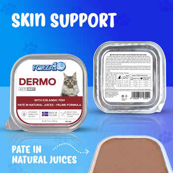 Forza10 Nutraceutic ActiWet Dermo Skin Support Icelandic Fish Recipe Wet Cat Food 3.5 oz Trays - Case of 32