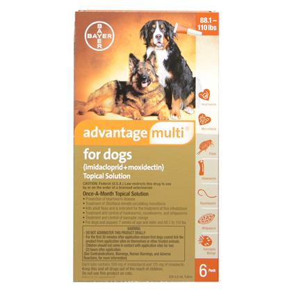 Advantage Multi For Dogs Dosage Chart
