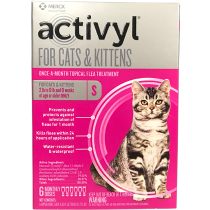 Activyl Dosage Chart For Cats