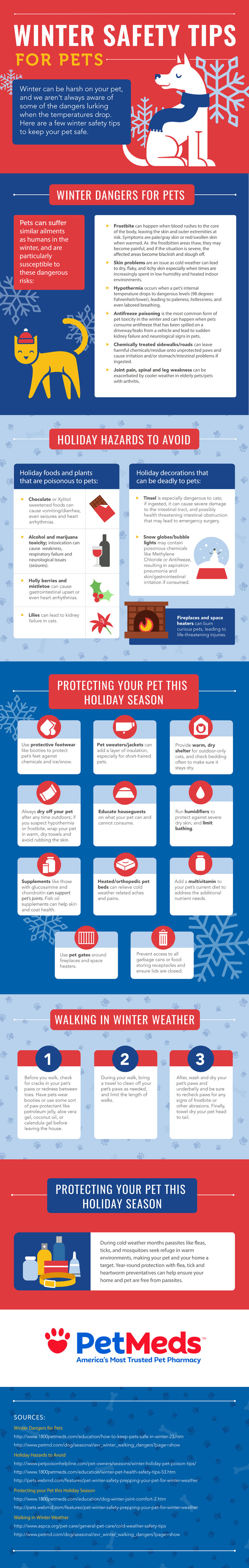 Click to Enlarge - Pet Safety During Holidays & Winter Weather Infographic