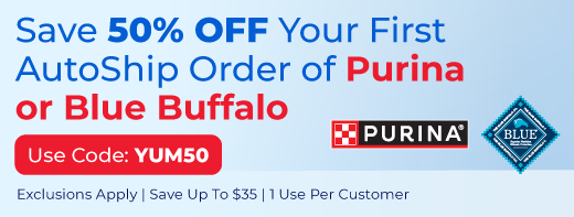 Save 50% OFF Your First AutoShip order of Purina or Blue Buffalo