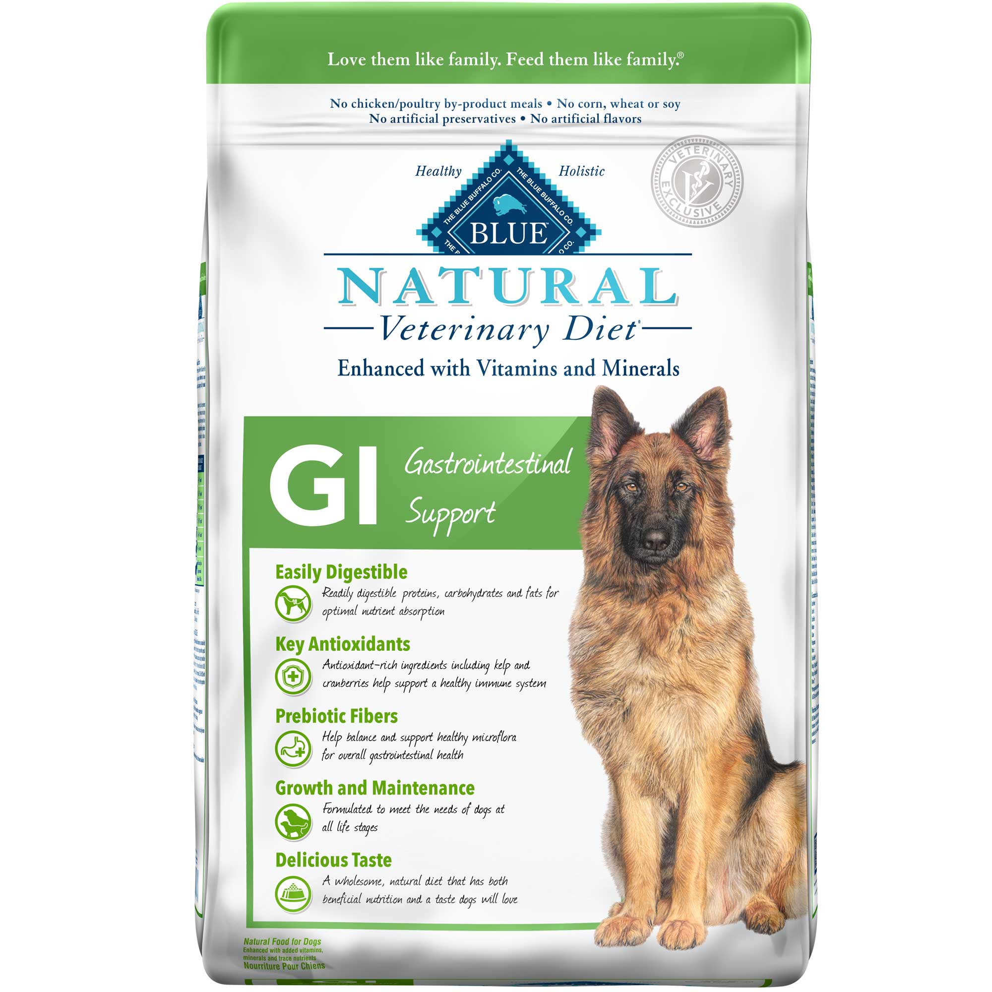 BLUE Natural Veterinary Diet GI Gastrointestinal Support Dry Dog Food Usage