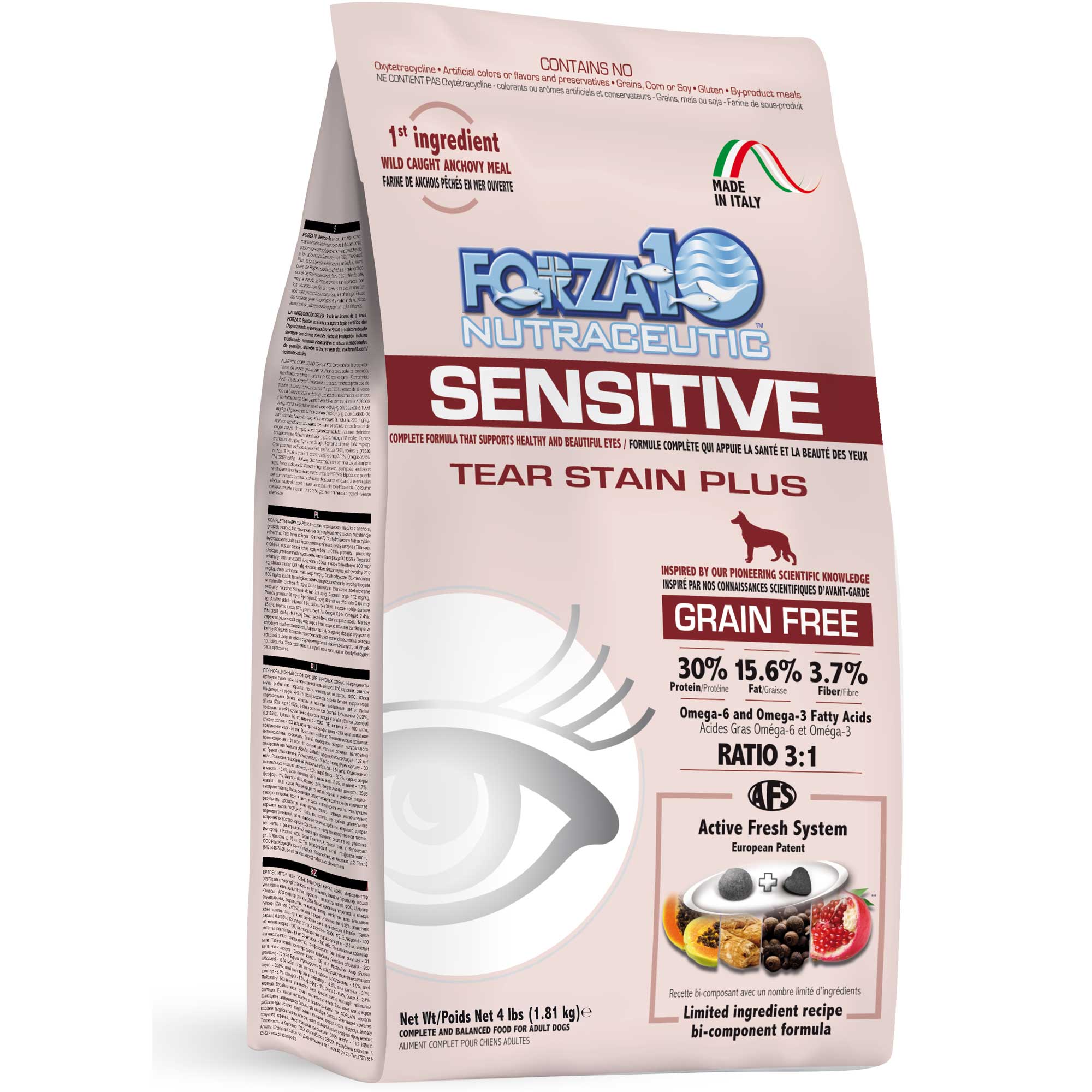 Forza10 Nutraceutic Sensitive Tear Stain Plus Grain Free Dry Dog Food Usage