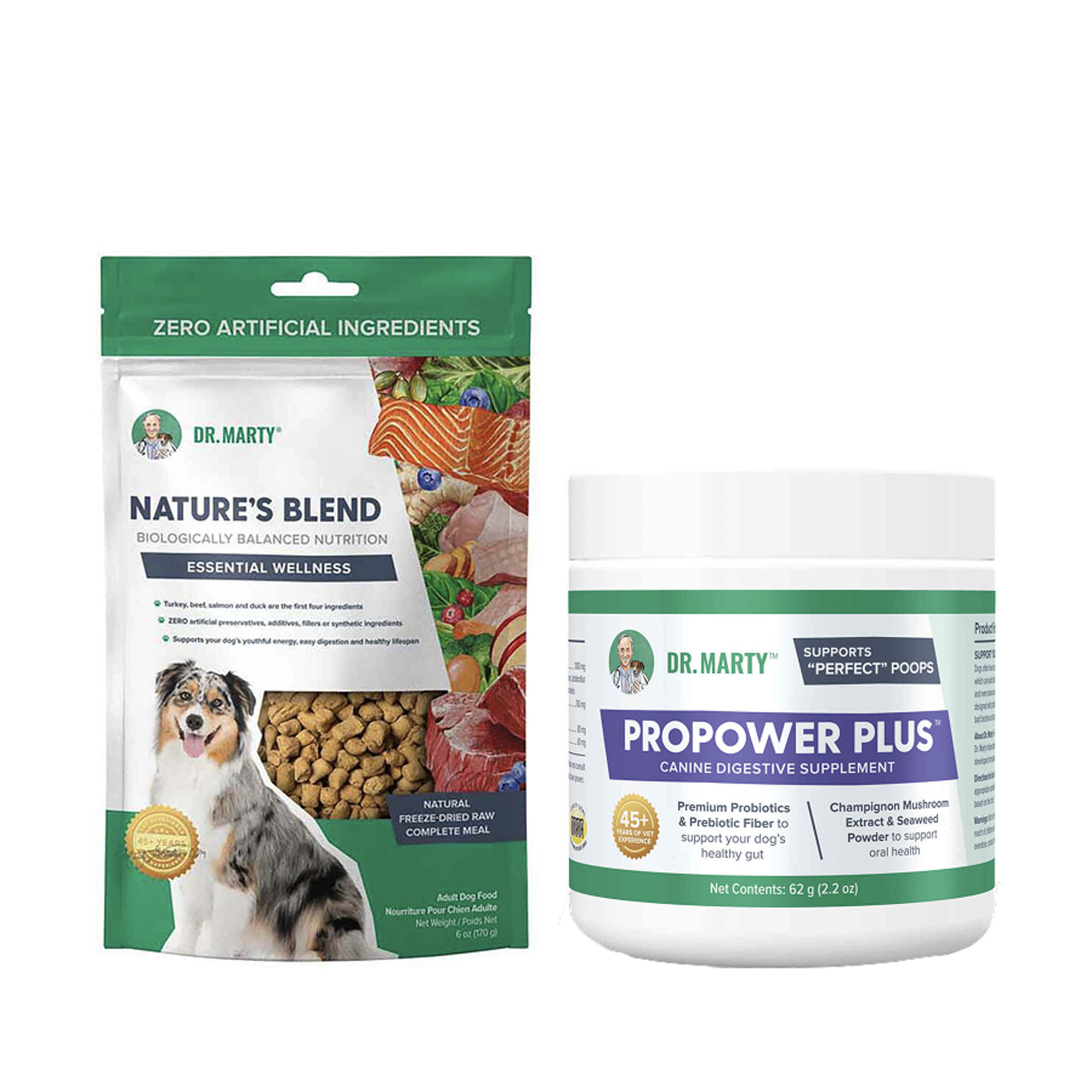 Bundle: Dr. Marty Premium Food + Probiotics - Essential Wellness Bundle for Dogs-product-tile