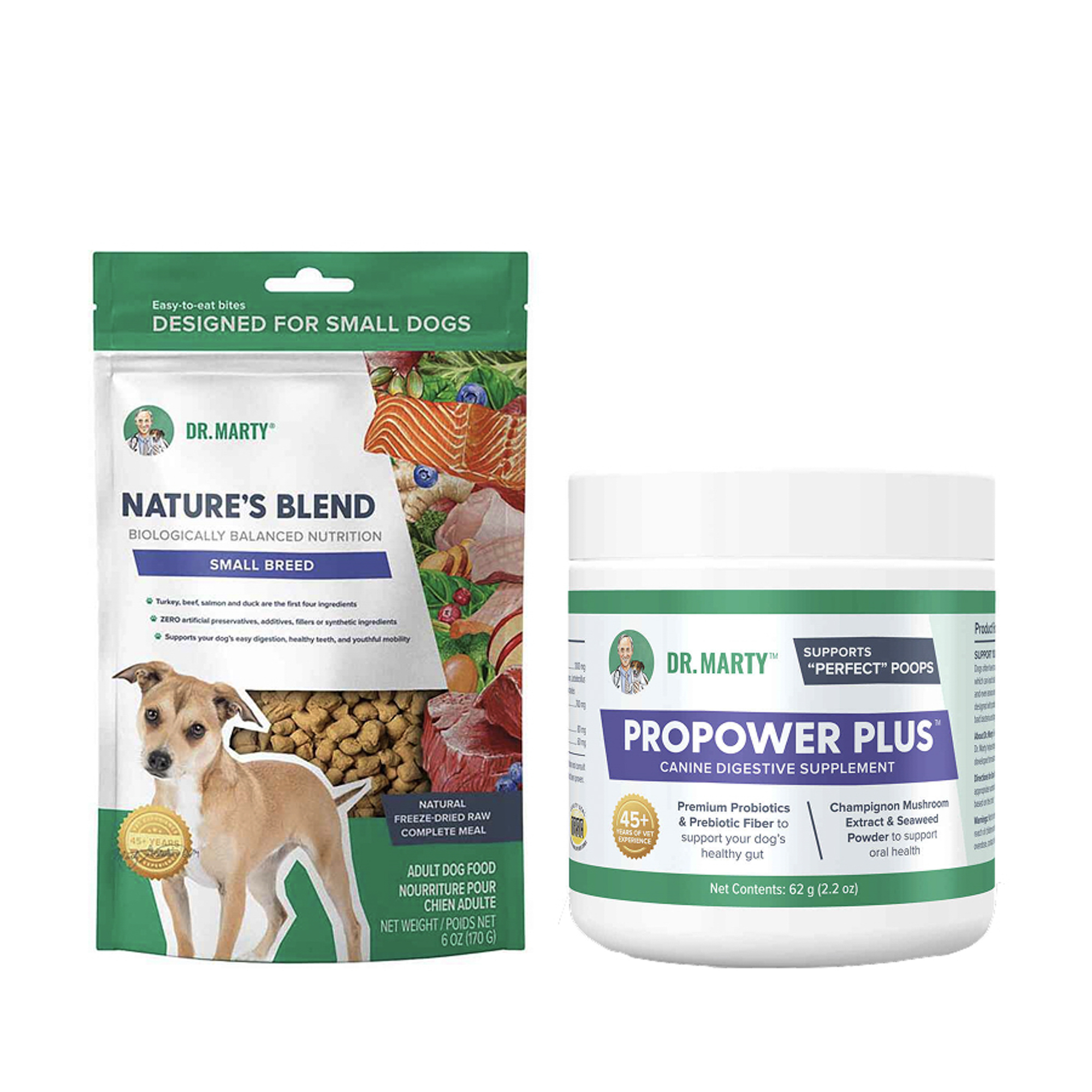 Bundle: Dr. Marty Premium Food & Supplement - Digestive Bundle for Small Breed Dogs-product-tile