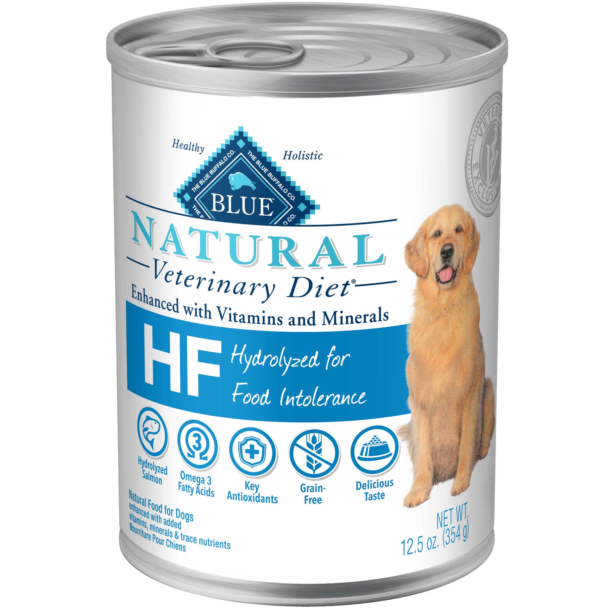 BLUE Natural Veterinary Diet HF Hydrolyzed for Food Intolerance Grain-Free Wet Dog Food Usage