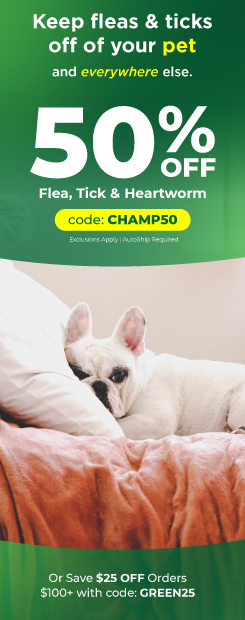 Save up to 50% OFF Flea, Tick and Heartworm Products